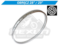 Obręcz Standard 28" 20mm x 42,5mm - SREBRNY