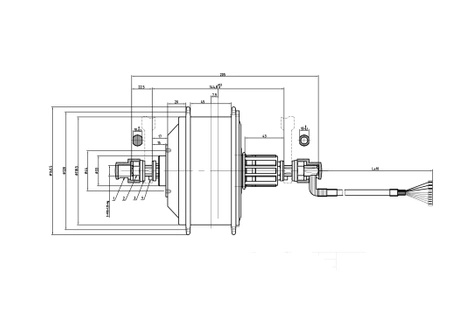 Mxus XF08C 250W rear electric motor with cassette