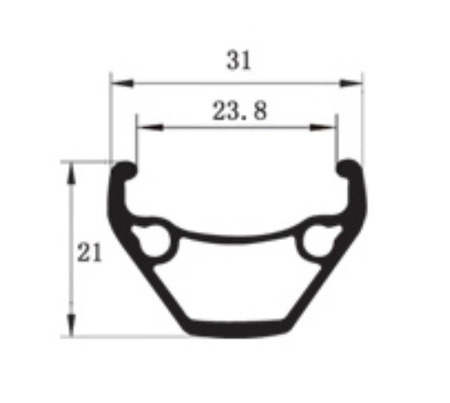 Obręcz do roweru elektrycznego Premium P23 36H 20", 24", 26", 27,5", 28/29" Czarna