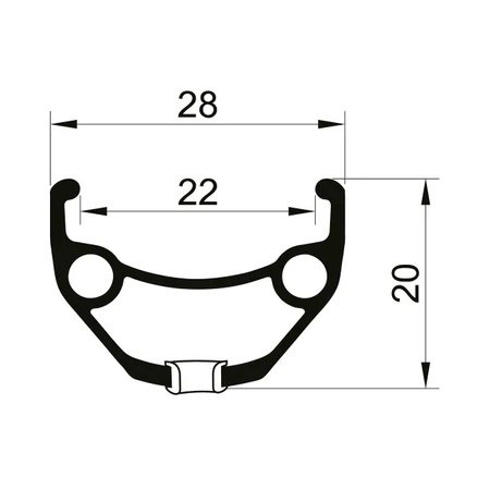 REMERX Rocky DISC rim for electric bicycle, 36H 24", 26", 27.5", 28/29"